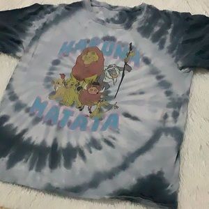 Disney’s lion king distressed tie dye t shirt